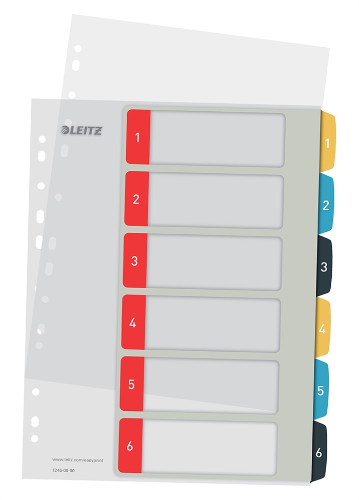 Leitz Registru printbar PP A4+ 1-6 Culori Cosy