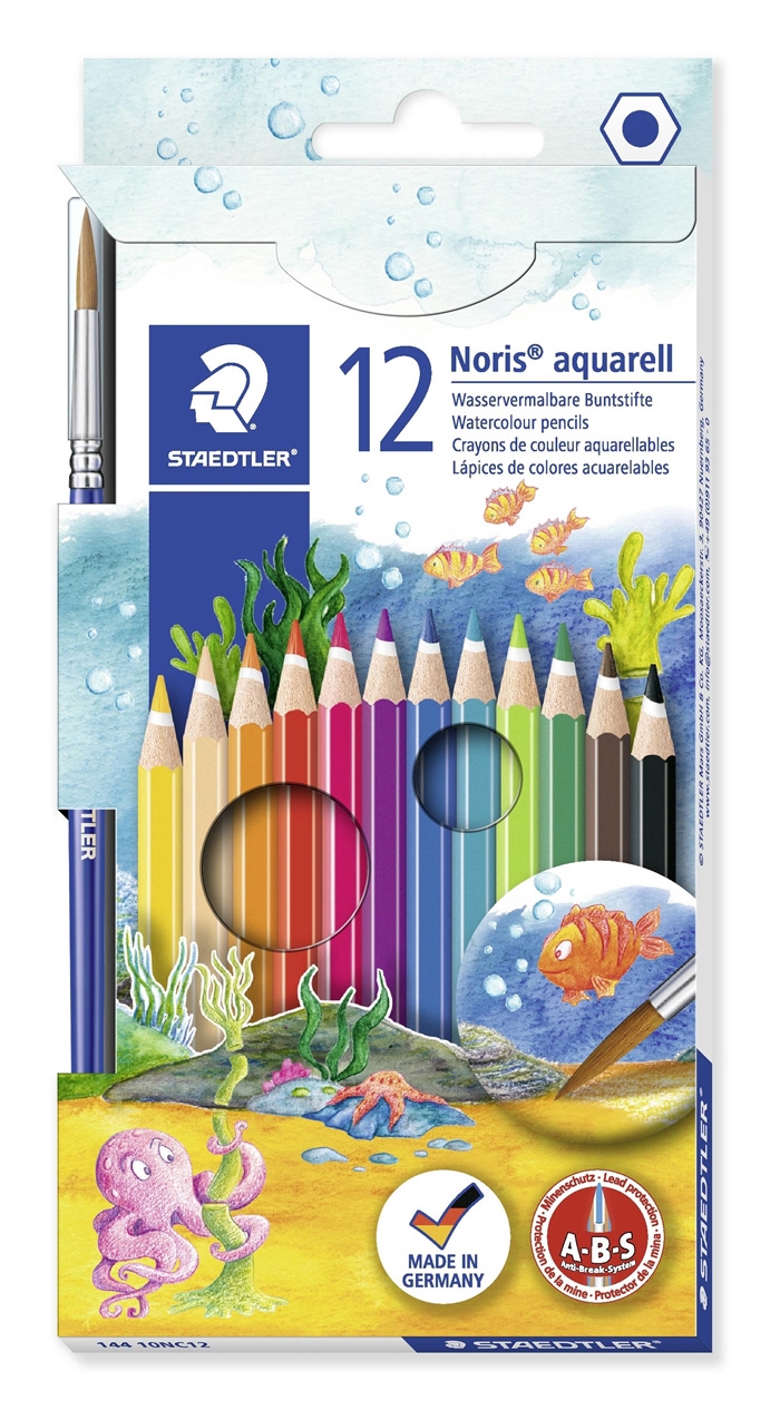 Staedtler Creioane Colorate Noris Club Acuarelă, set (12)