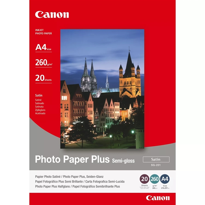 Canon SG-201 Photo Plus Semi-gloss 260g/m² - A4, 20 coli