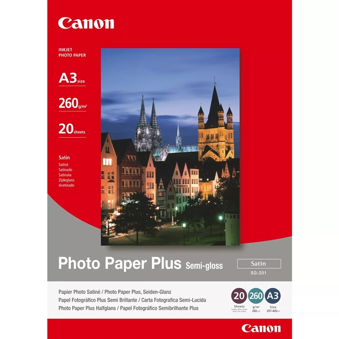 Canon SG-201 Photo Plus Semi-gloss 260g/m² - A3, 20 coli