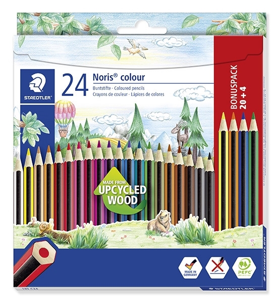 Staedtler Creioane Colorate Noris Lemn Reciclat (20+4)