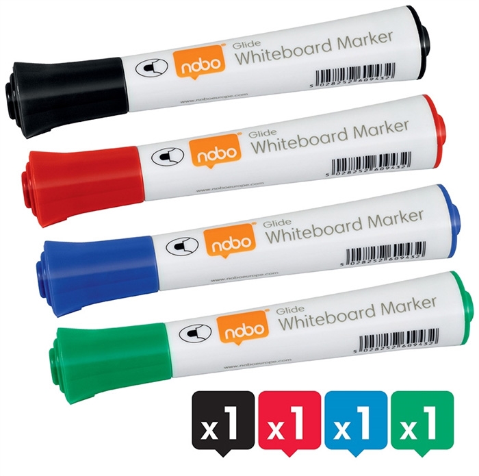 Marker Nobo WB Glide rotund 3mm negru (4)