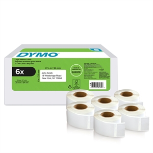 Etichete de întoarcere pentru adresa Dymo LabelWriter 25 mm x 54 mm 6 role de 500 buc. L.