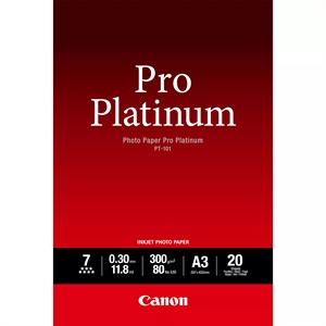 Canon Photo Paper Pro Platinum 300g/m² - A3, 20 coli