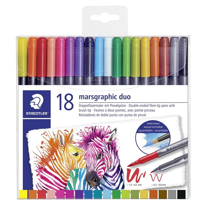 Staedtler Fiberpen Marsgraphic Duo pensule-tus (18)