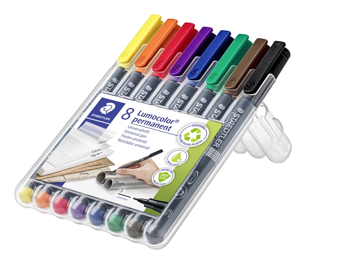 Staedtler Marker Lumocolor Perm 0,4mm culori asortate (8)