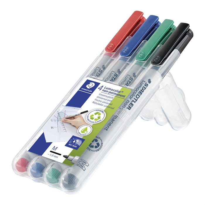 Marker Staedtler Lumocolor Non-P 1,0mm asortat (4)