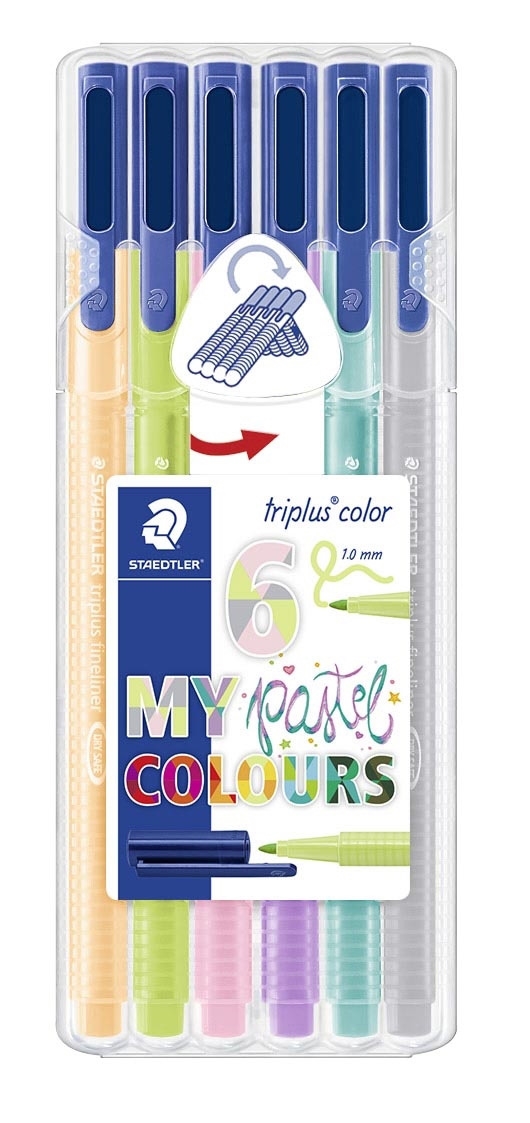 Staedtler Fiberpen Triplus Color 1,0mm Pastel asortat (6)