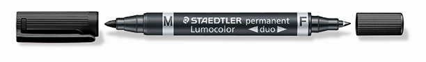 Staedtler Marker Lumocolor Duo Perm 0,6-1,5mm negru