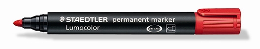 Marker Staedtler Lumocolor Perm rotund 2,0mm roșu