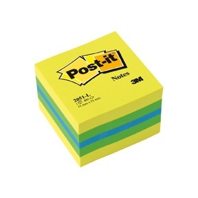 Note Post-it 3M 51 x 51 mm, bloc cub mini Lămâie