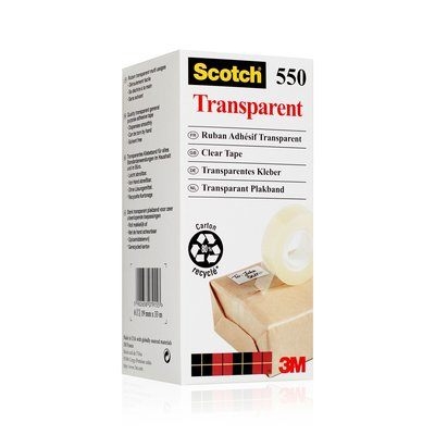 Bandă adezivă 3M Scotch 550 19mm x 33m transparentă