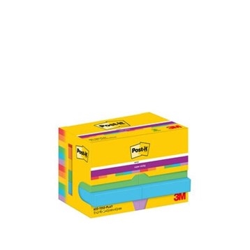 Notițe adezive 3M Post-it super aderente Playful 47,6 x 47,6 mm, - 90 foi - 12 pachete