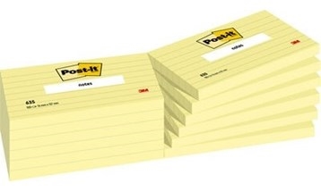 3M Note adesive Post-It 76 x 127 mm, galben linitat