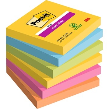 3M Post-it notes super sticky Carnival 76 x 76 mm, - 90 foi - 6 pachete