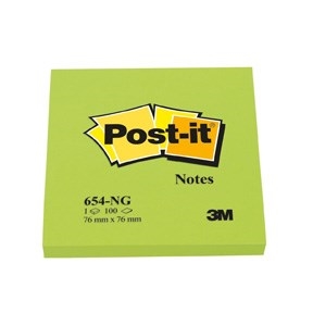 3M Note adezive Post-it 76 x 76 mm, verde neon