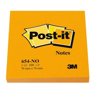 Notițe adezive 3M Post-it 76 x 76 mm, portocalii