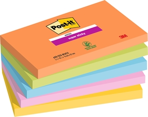 3M Post-it notes super sticky Boost 76 x 127 mm, - 90 foi - 5 pachete