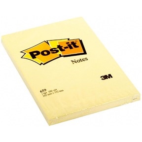 Note adezive 3M Post-it 102 x 152 mm, galben