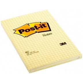 3M Note Post-it 102 x 152 mm, pătrate galbene - pachet de 6 bucăți