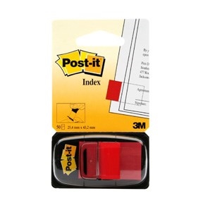 3M Post-it Indexfaner 25,4 x 43,2 mm, roșu