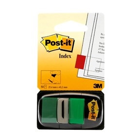 3M Post-it Indexfaner 25,4 x 43,2 mm, verde