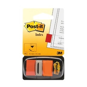 3M Indicatoare Post-it 25,4 x 43,2 mm, portocaliu