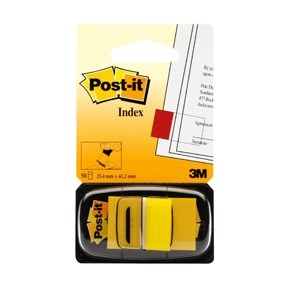 3M Post-it Indexfaner 25,4 x 43,2 mm, galben