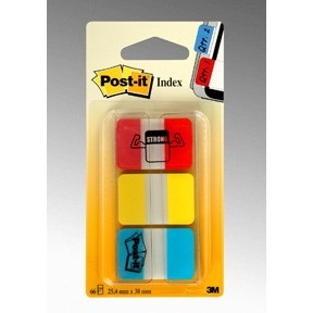 3M Post-it Indexfaner 25,4x38,1 Culori puternice - 3 pachete