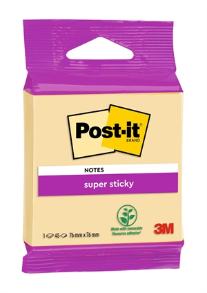 3M Post-it notes super lipicioase Canary Yellow 76 x 76 mm, - 45 foi