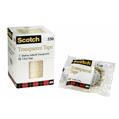 Bandă adezivă 3M Scotch 550 12mmx66m flowpack transparentă