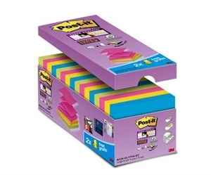 3M Post-it Z-Notes 76 x 76 mm, Super Sticky V-Pack - pachet de 16 bucăți