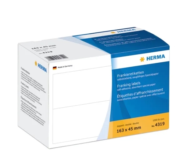 HERMA etichete frankare duble 163 x 45 mm, 1000 buc.