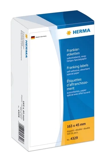 Etichete HERMA francare dublă 163 x 45 mm, 500 buc.