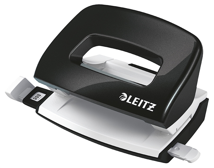 Leitz Perforator Mini WOW 2-gauri pentru 10 foi negru