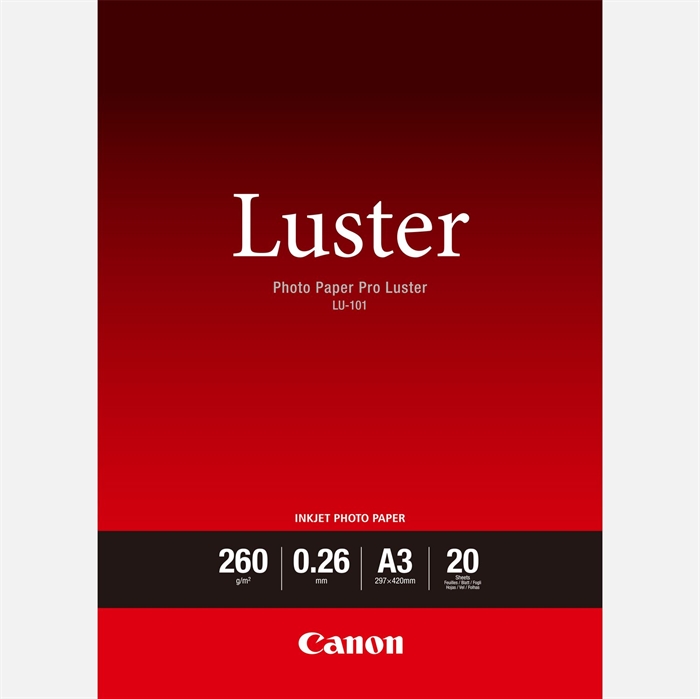 Canon Photo Paper Pro Luster 260g/m² - A3, 20 coli