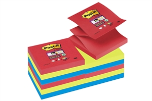 3M Post it Z-Notes 76 x 76 mm, Super Sticky Jewel Pop - set de 6 pachete