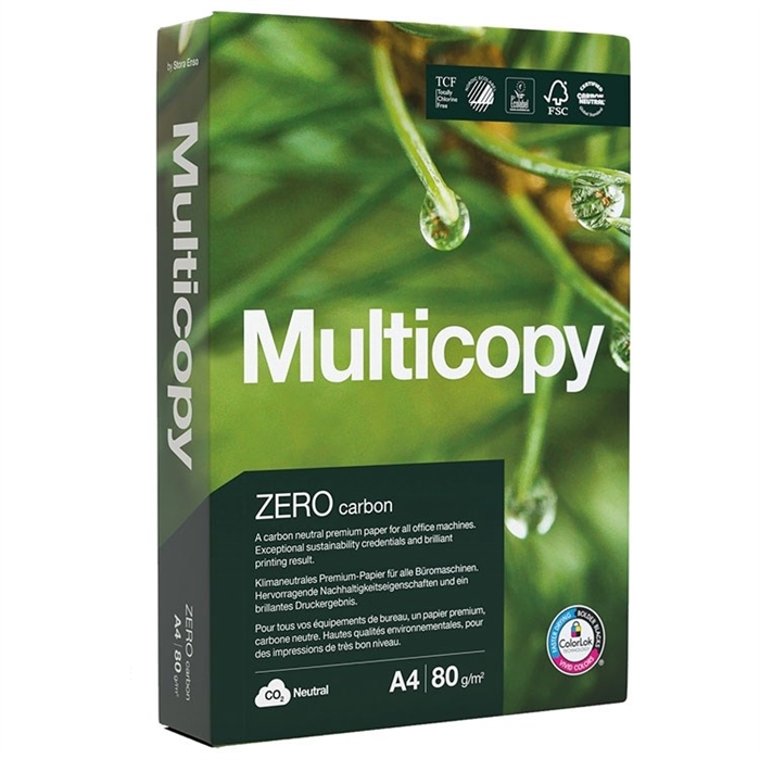 Hârtie de copiat A4 MultiCopy Zero 80 g/m² - pachet de 500 foi