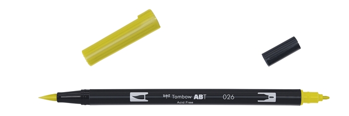 Marker Tombow ABT Dual Brush 026 galben auriu