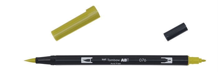 Tombow Marker ABT Dual Brush 076 verde ocru