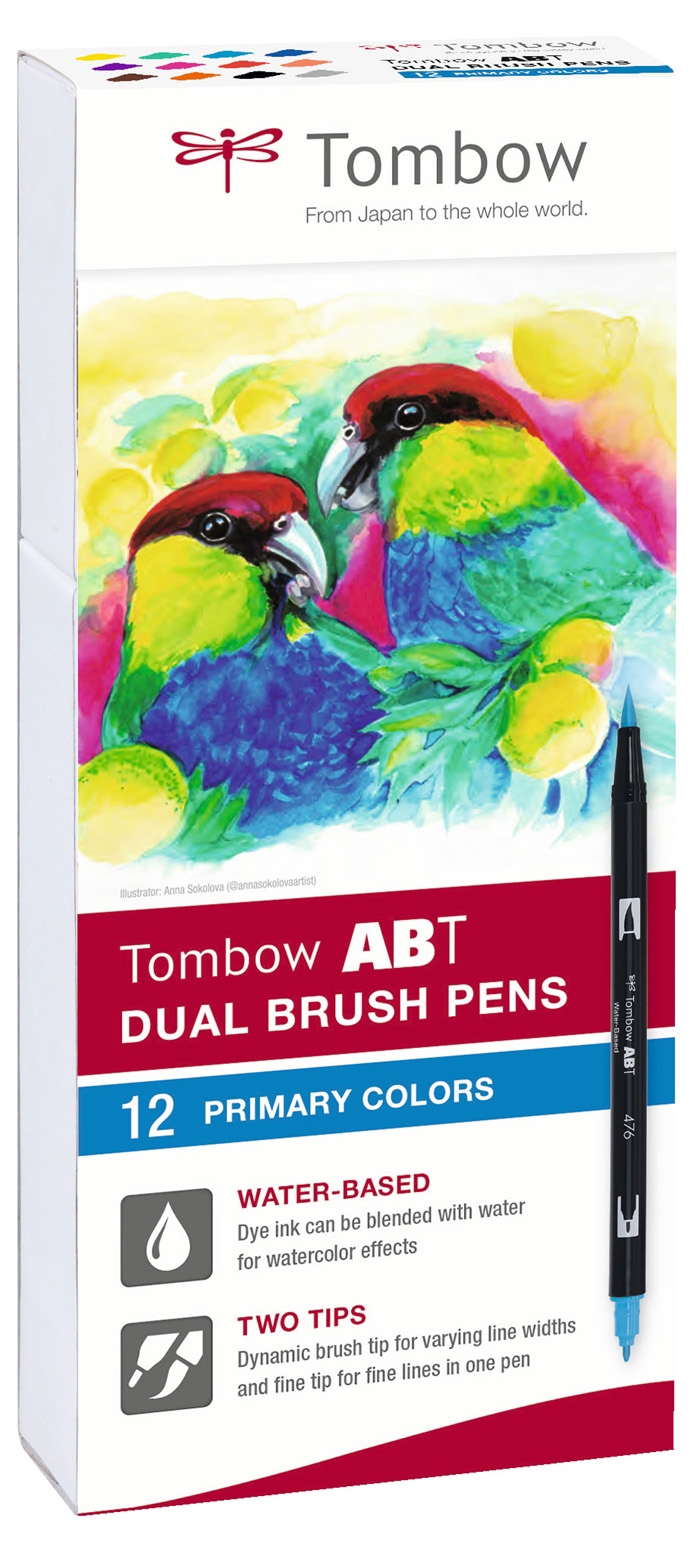 Marker Tombow ABT Dual Brush 12P-1 Basic (12)