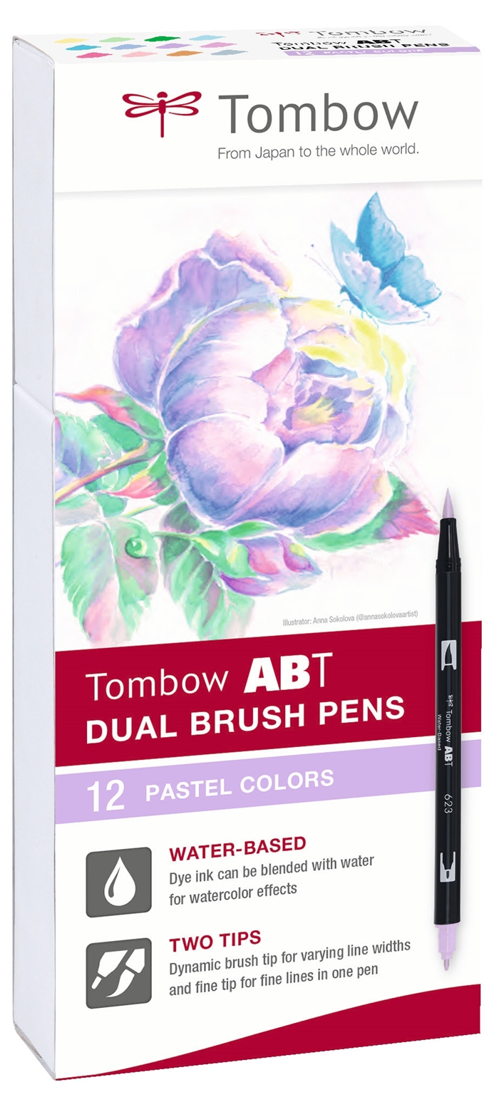 Marker Tombow ABT Dual Brush 12P-2 Pastel (12)