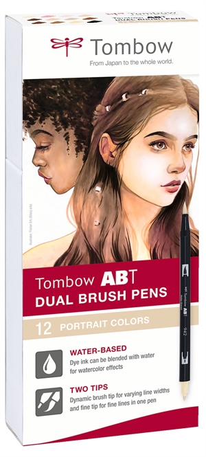 Tombow Marker ABT Dual Brush 12P-4 Culori Portret (12)