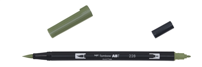 Marker Tombow ABT Dual Brush 228 gri verde