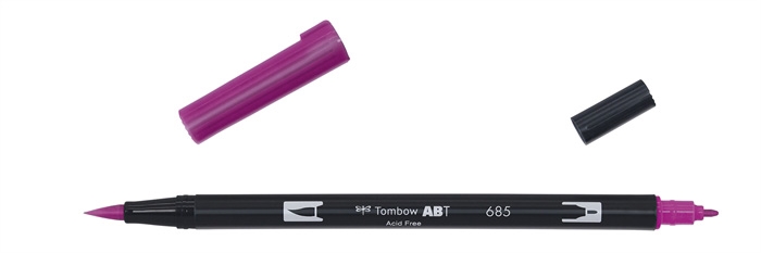 Marker Tombow ABT Dual Brush 685 magenta intensă