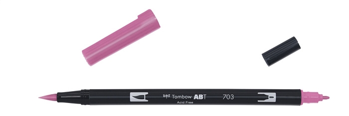 Tombow Marker ABT Dual Brush 703 trandafir roz