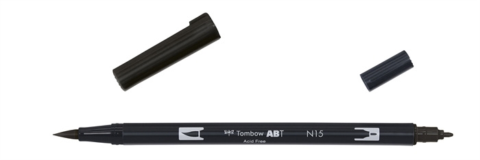 Marker Tombow ABT Dual Brush N15 negru