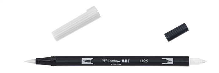 Tombow Marker ABT Dual Brush N95 gri rece 1