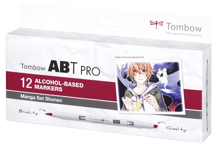 Setul Tombow Marker alcool ABT PRO Dual Brush 12P-5 Manga (12)