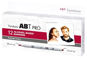 Set Marker Tombow cu alcool ABT PRO Dual Brush 12P-6 Portret (12)